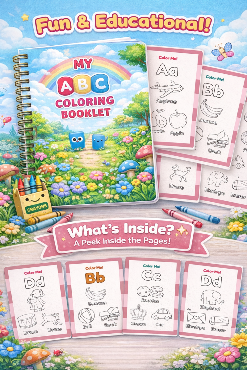 ABC Coloring Booklet - CutCraftStudio