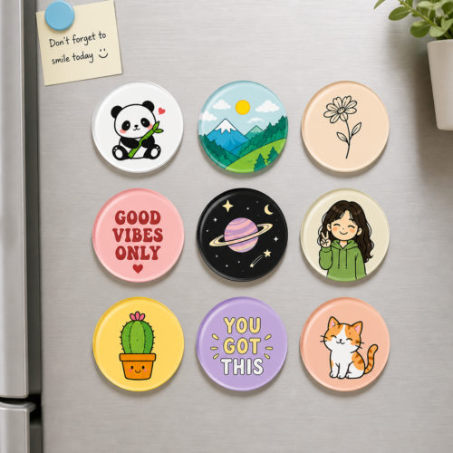 Round acrylic magnets