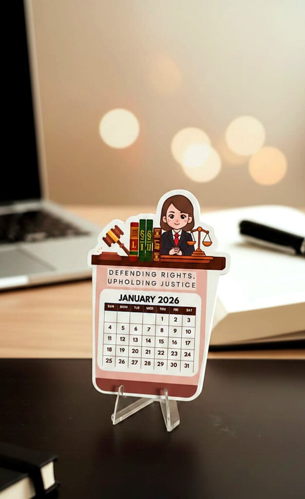 Premium Acrylic Desk Calendar - Lawyer