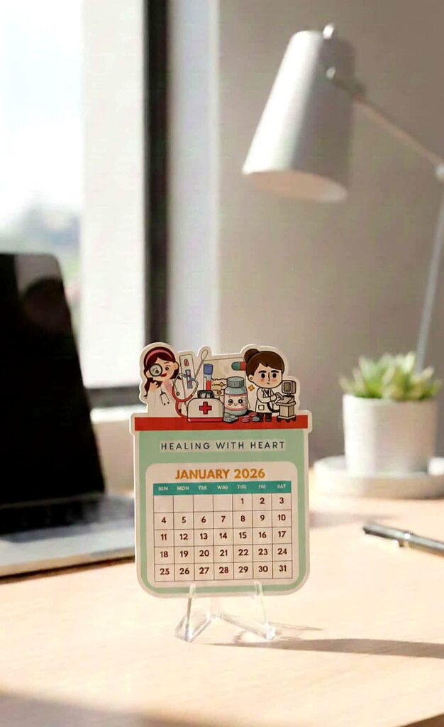 Premium Acrylic Desk Calendar - Doctor