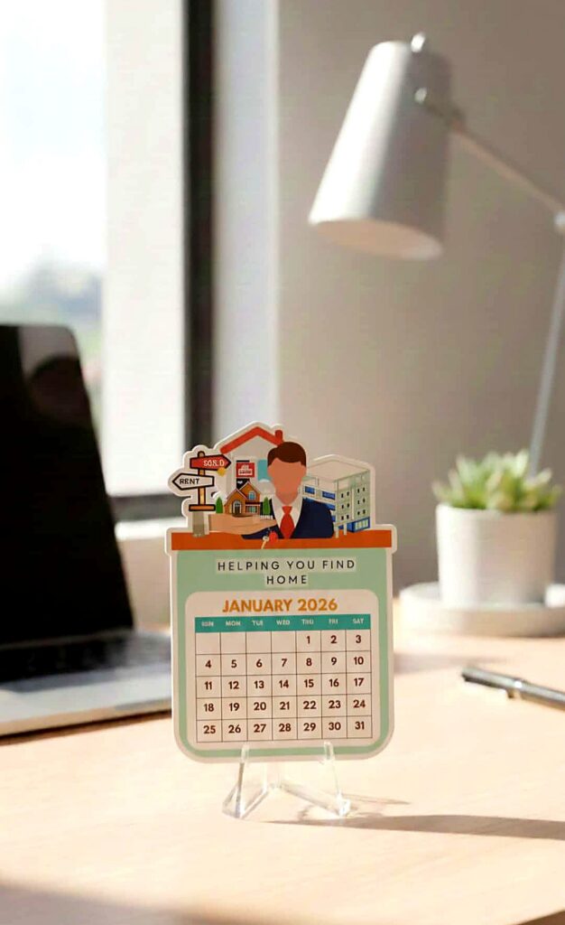 Premium Acrylic Desk Calendar - Real Estate