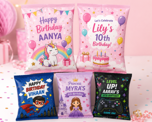 Custom Birthday/ Party Chips Bags
