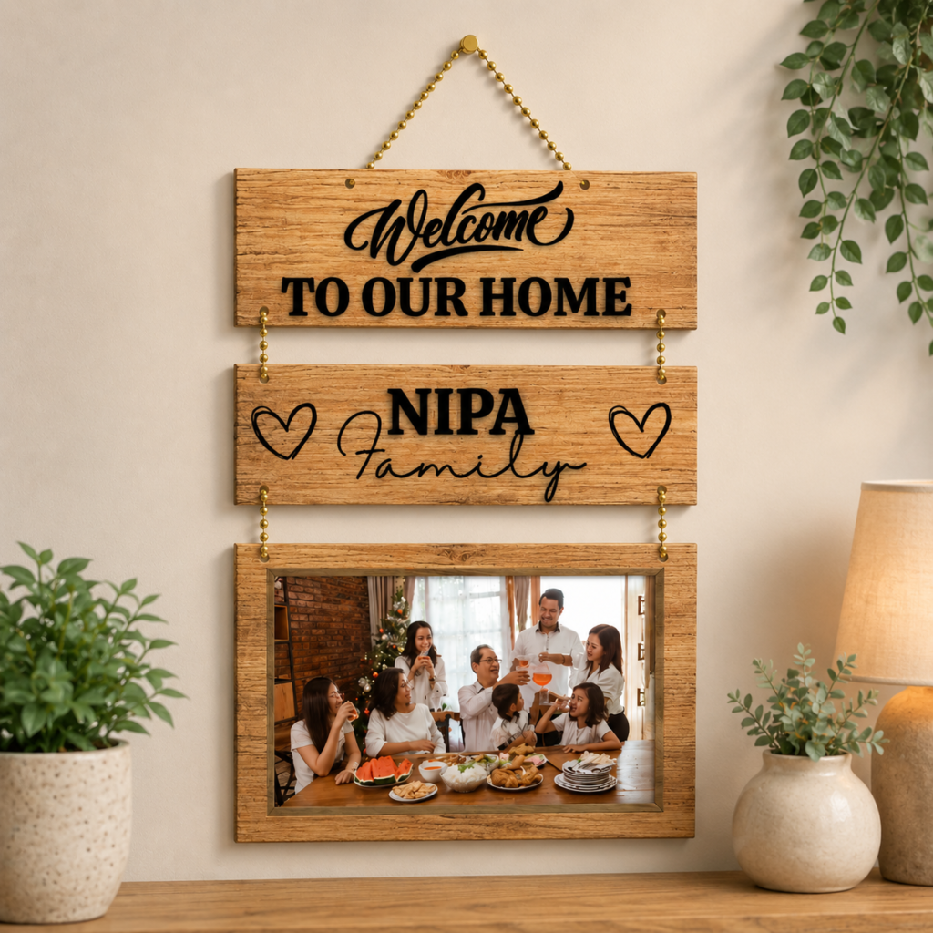 Custom Photo & Family Name Door/Wall Decor