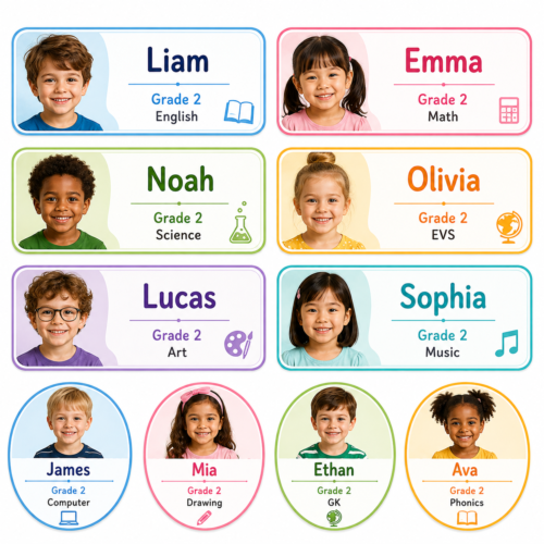 School Notebook Label / Stickers