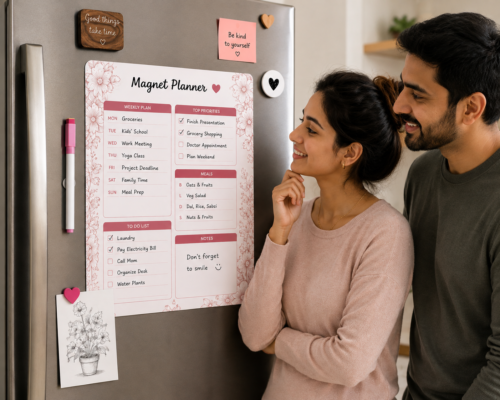 Customizable Magnet Planner with Pen