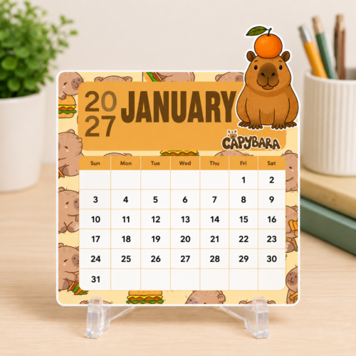 2027 Cute Capybara Calendar