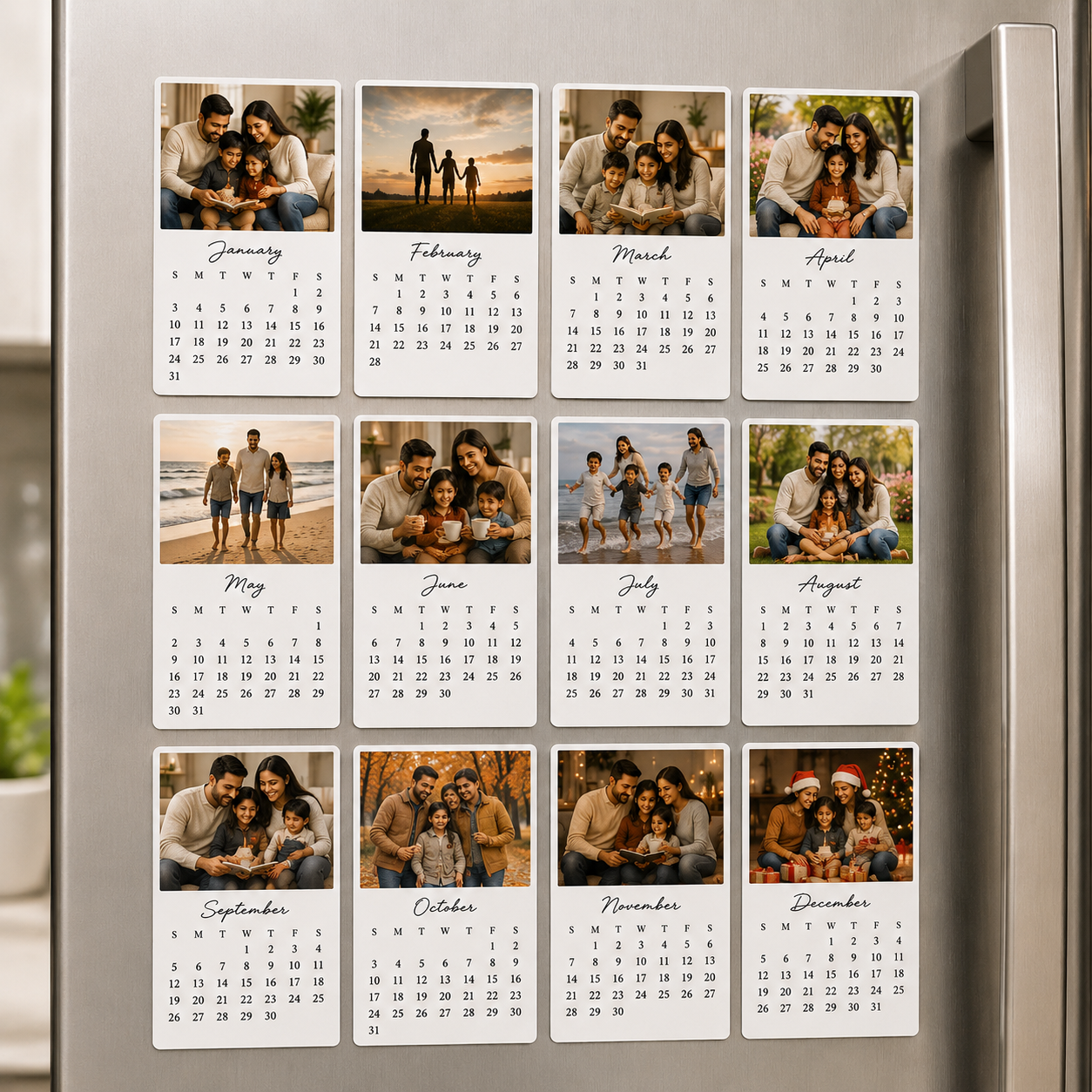 Family Memories Fridge Magnet Calendar 2027