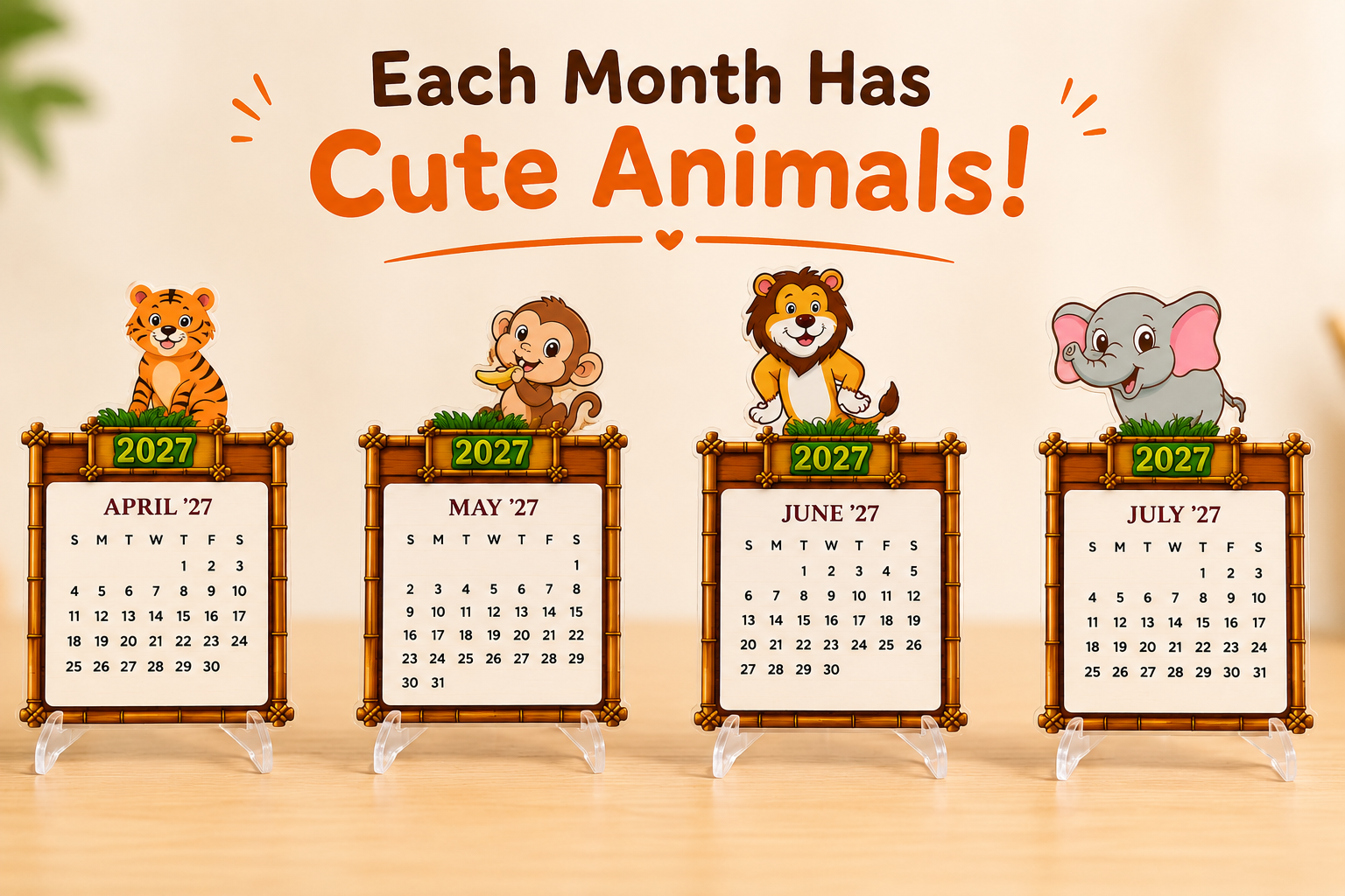 2027 Animal Friends Desk Calendar - Image 2