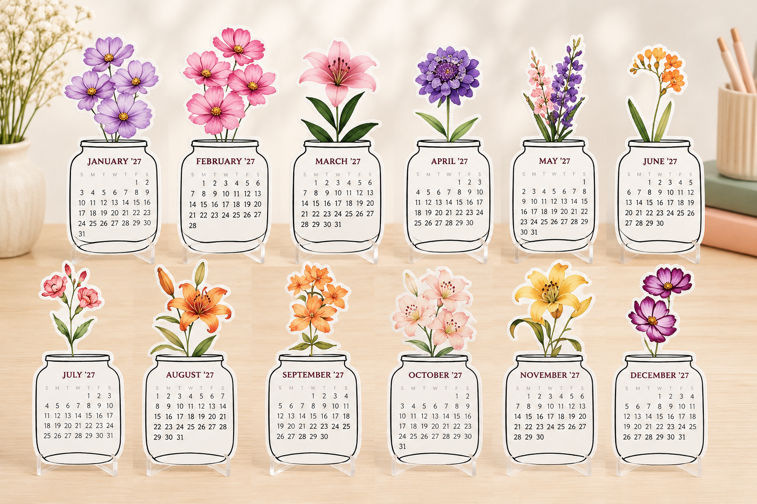 A Bouquet for Every Month — 2027 Calendar - Image 2