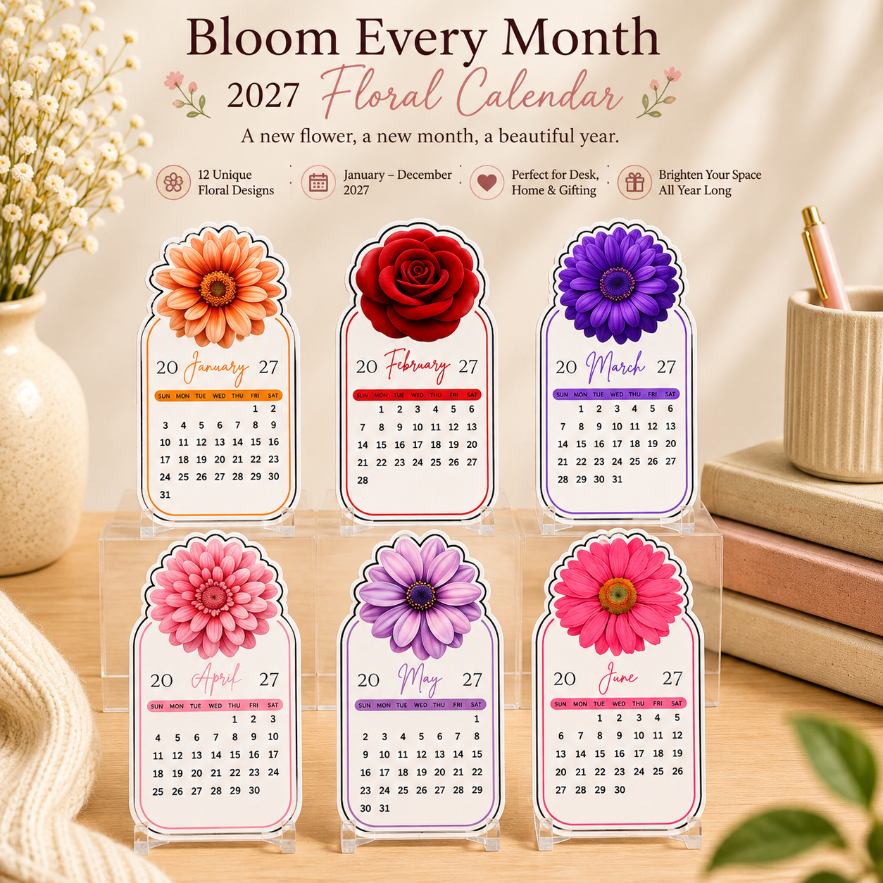 Bloom Every Month — 2027 Floral Calendar - Image 2