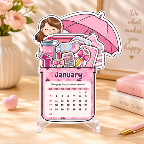 Kawaii Pink Girl Calendar