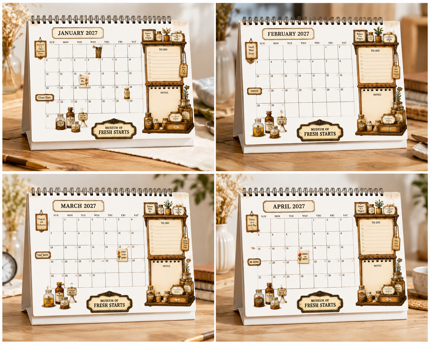 Museum of Fresh Starts – A5 Spiral Calendar 2027 - Image 2