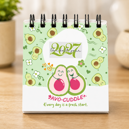 2027 Mini Avocado Spiral Calendar – 4×4 Inch