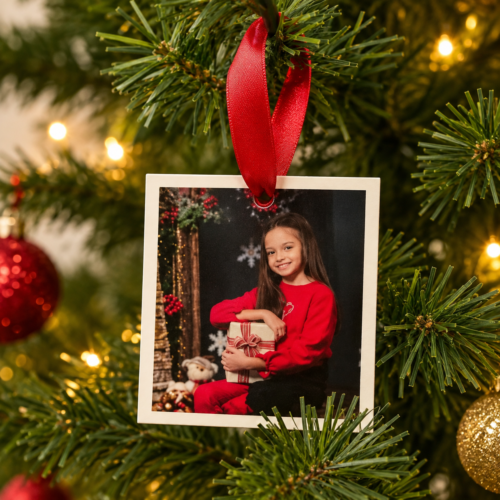 9 Piece Personalized Christmas Photo Tree Ornaments